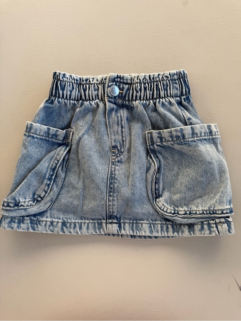 H&M Light Blue Denim Skirt with Front Pockets - H&M
